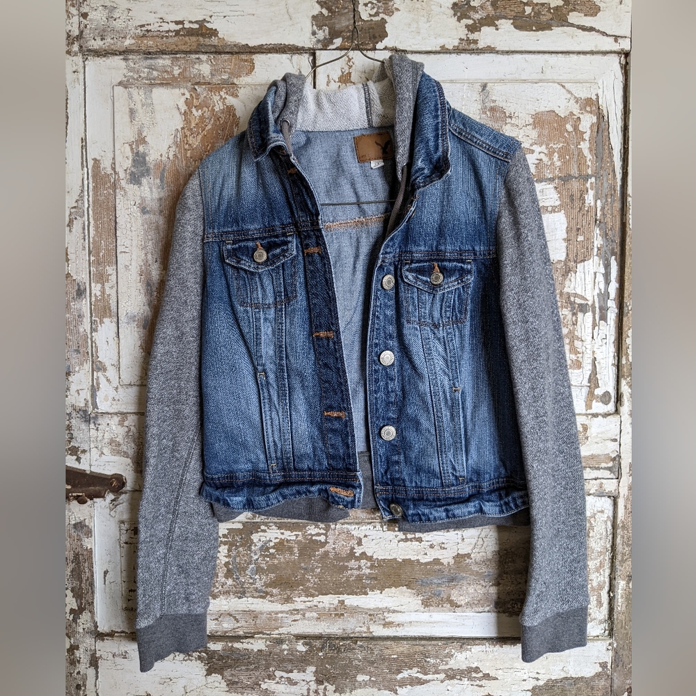 American Eagle Jean Jacket with Hood